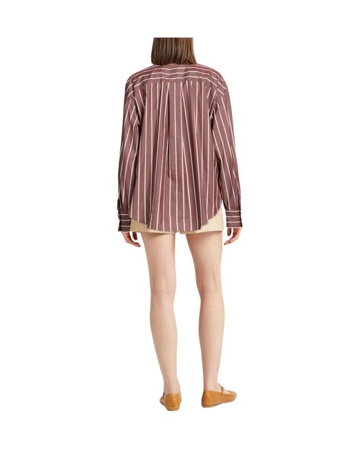 Brunello Cucinelli Red Patterned Shirts