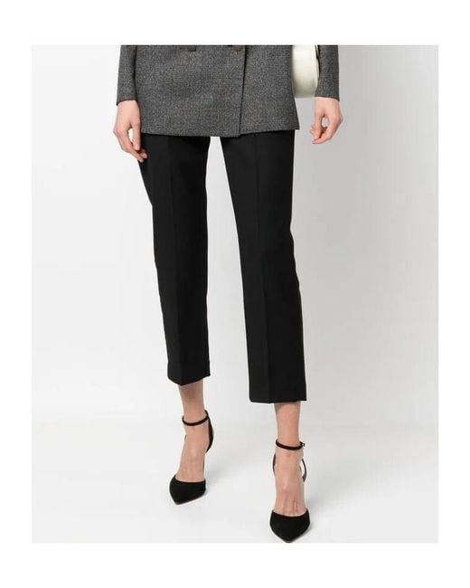 Dondup Black Straight Leg Tailored Pants
