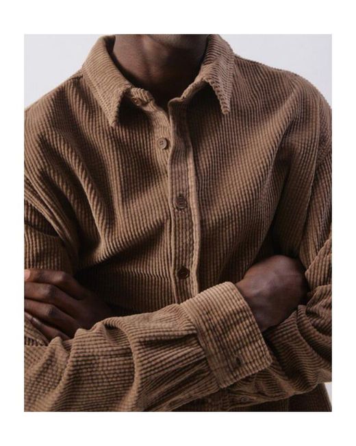 American Vintage Brown Corduroy Overshirt for men