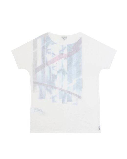 Armani Jeans Blue Printed T-Shirt With Round Neck