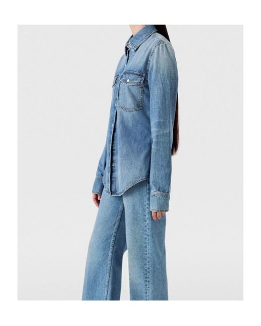 Stella McCartney Blue Vintage Wash Denim Shirt