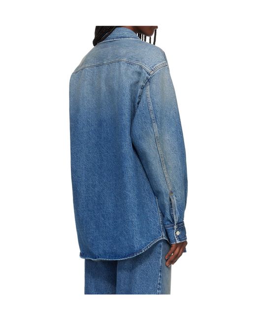 MM6 by Maison Margiela Blue Long-Sleeved Denim Shirt