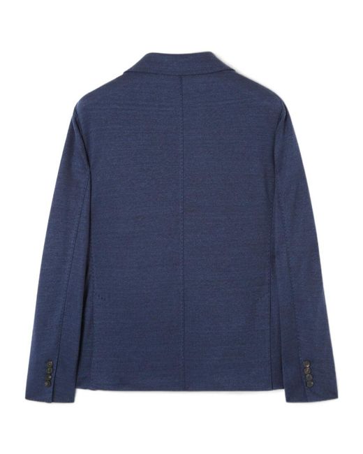 Loro Piana Blue Two-Button Patch-Pocket Jacket for men