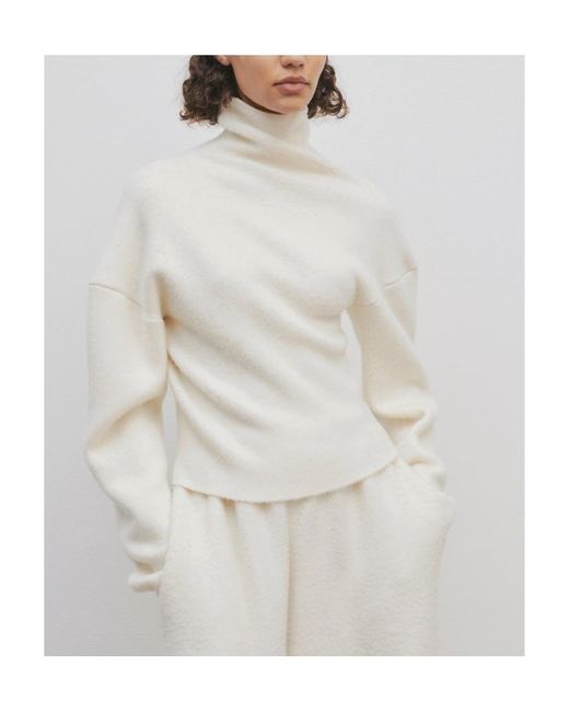 The Row White High-Neck Knitted Jumper