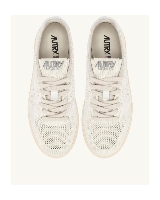 Autry White Medalist Easeknit Low Sneakers for men