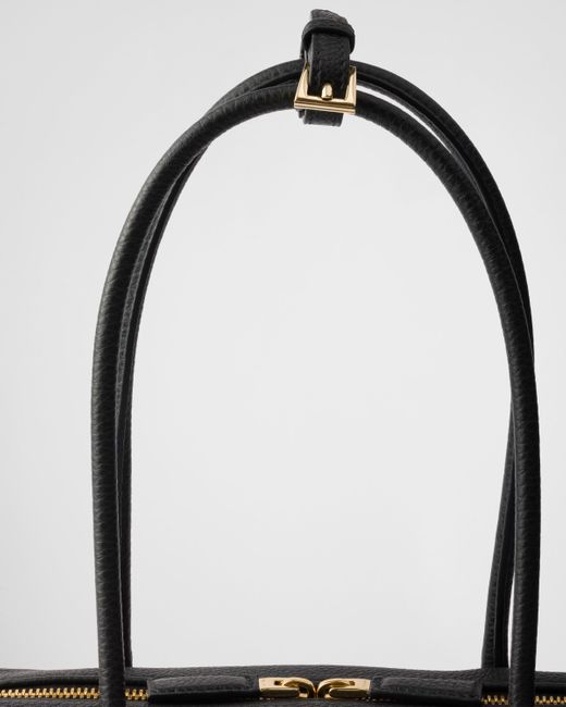 Prada Black Triangle-Logo Zipped Shoulder Bag