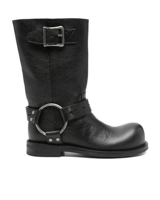 Martine Rose Black O-Ring Biker Boots