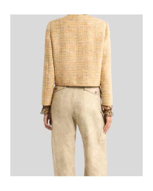 Etro Natural Crewneck Cropped Jacket