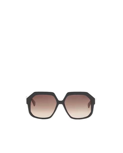 Max Mara Brown Rectangular Plastic Sunglasses