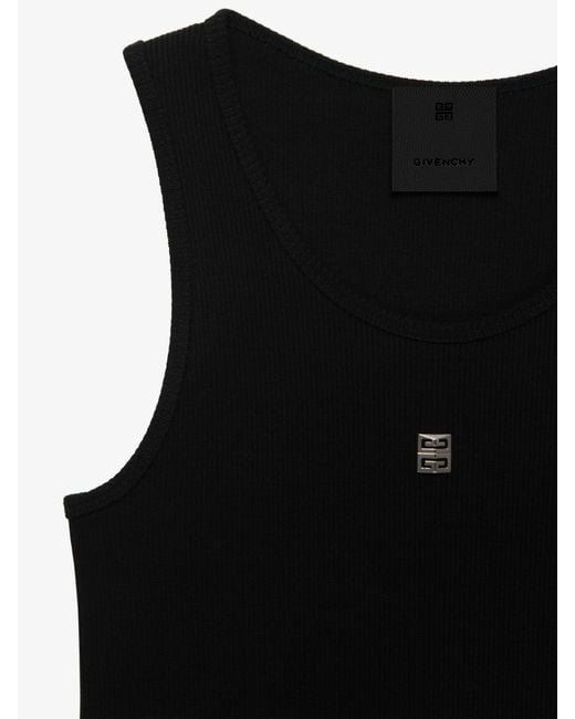 Givenchy Black Rib-Knit Tank Top