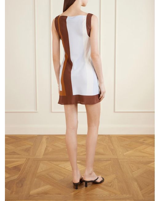 Sir Brown Striped Print Dress