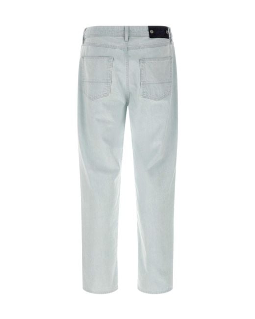 Stone Island Gray Logo Patch Straight-Leg Jeans for men