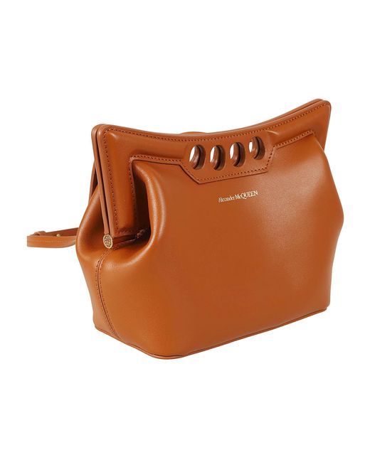 McQueen Brown Knuckle Shoulder Bag