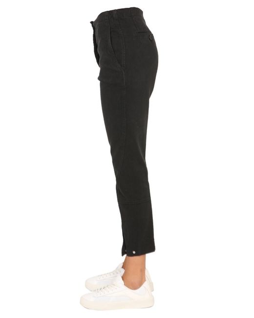 Aspesi Black Frank Straight Leg Cropped Pants