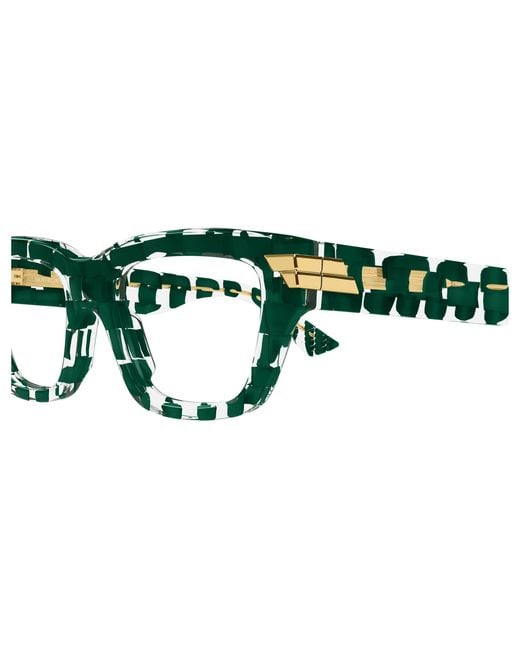 Bottega Veneta White Eyewear Rectangle Frame Glasses