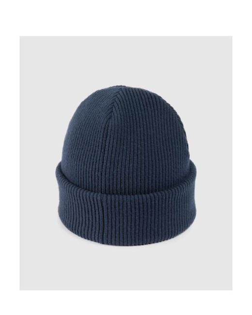 Gucci Blue Logo-Patch Wool Beanie for men