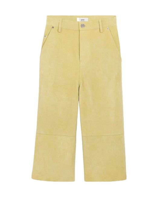 AMI Yellow Bermuda Shorts With Belt Loops