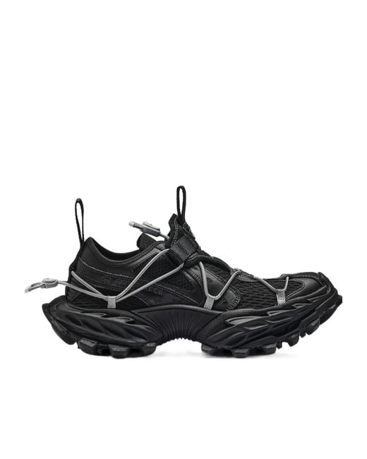 Balenciaga Black Hike Panelled Sneakers for men