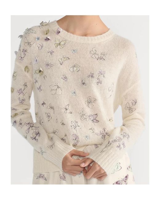 Dior White Embroidered Sweater