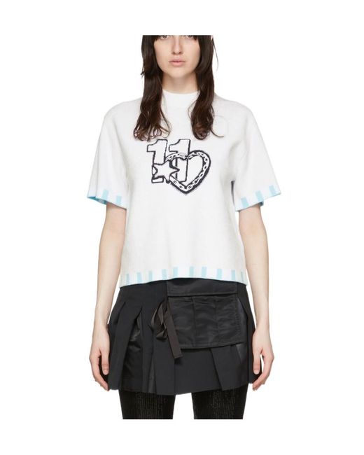we11done White Printed T-Shirt