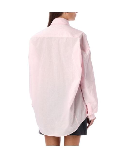 Y. Project Pink Long-Sleeved Lapel Shirt for men