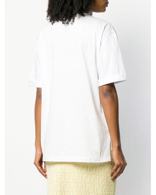 Fendi White Gate Logo T-Shirt
