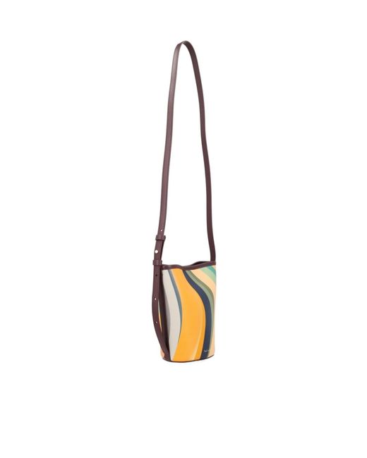 Paul Smith White Swirl Bucket Shoulder Bag