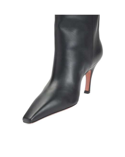 AMINA MUADDI Black Pointed-Toe Boots