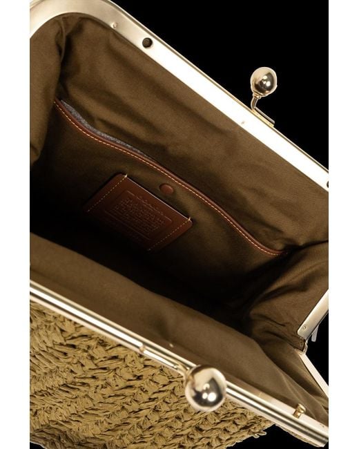 COACH Natural Shoulder Bag "Kisslock 27"