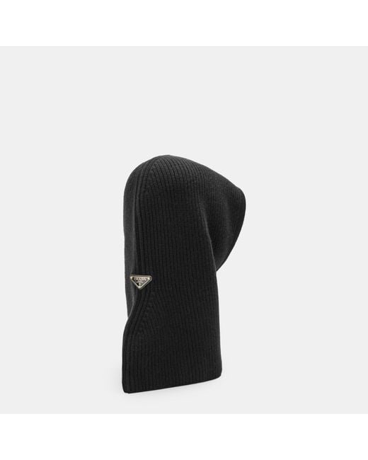 Prada Black Logo Scarf