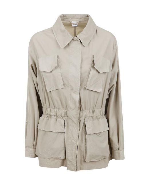 Aspesi Gray Drawstring Utility Jacket