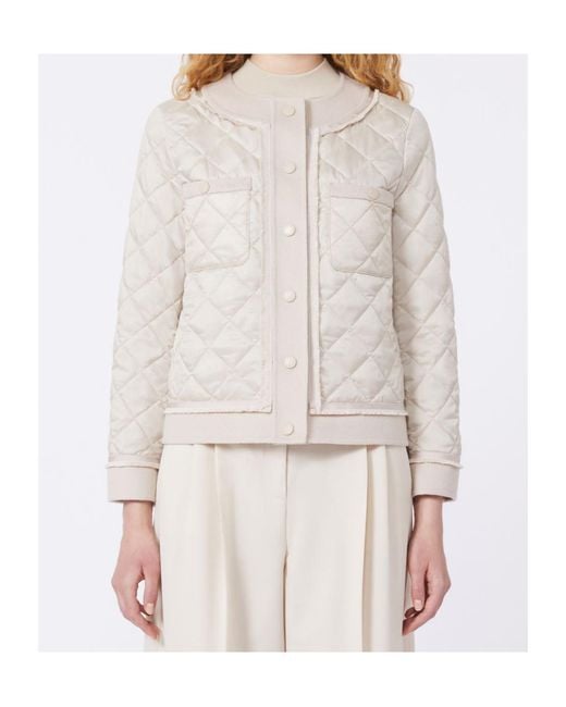 Weekend by Maxmara White Padded Cropped Jacket