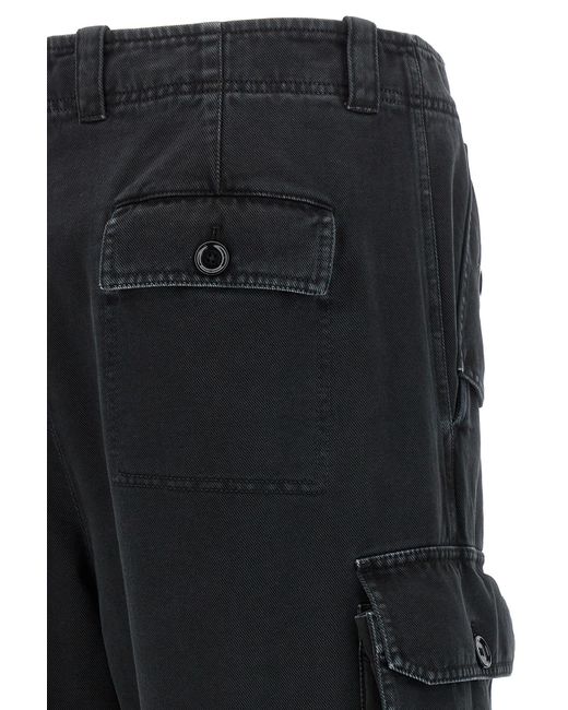 Dolce & Gabbana Black Straight Leg Cargo Jeans for men