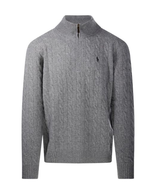 Polo Ralph Lauren Gray Cable-Knit Sweater for men
