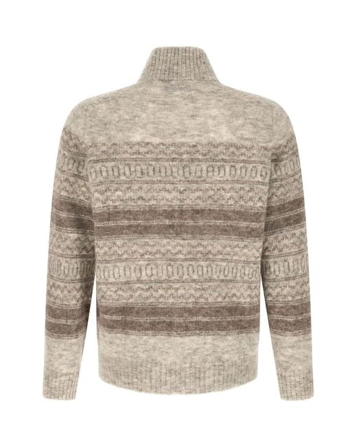 Brunello Cucinelli Gray 'Nordic Jacquard' Cardigan for men