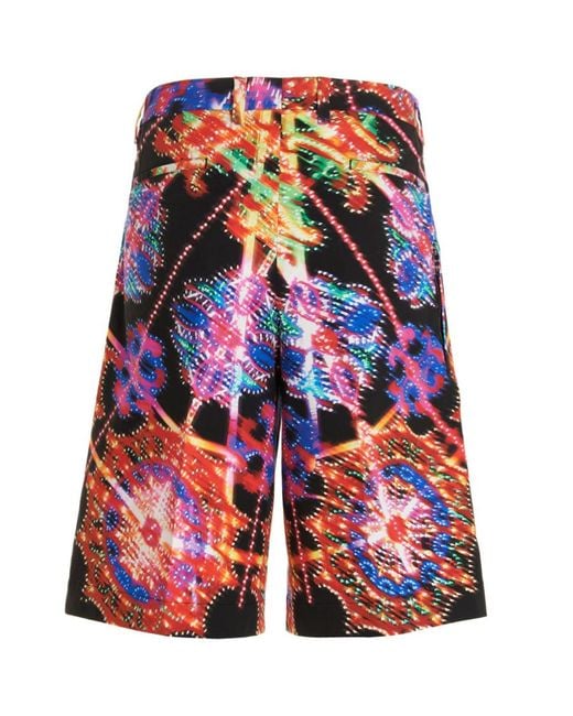 Dolce & Gabbana Red Luminaire Printed Shorts for men