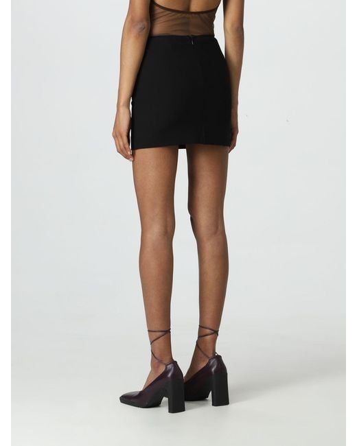 Nensi Dojaka Black Heart Cut-Out Detailed Zipped Mini Skirt