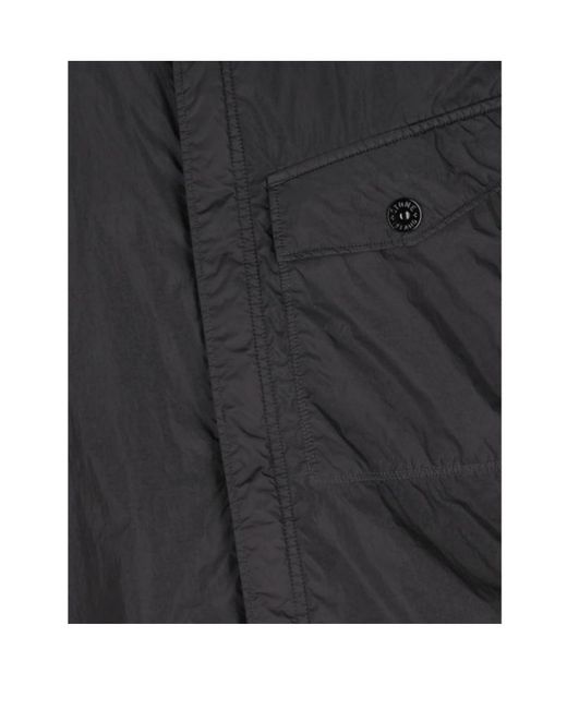 Stone Island Black Compass Patch Zip-Up Jacket for men