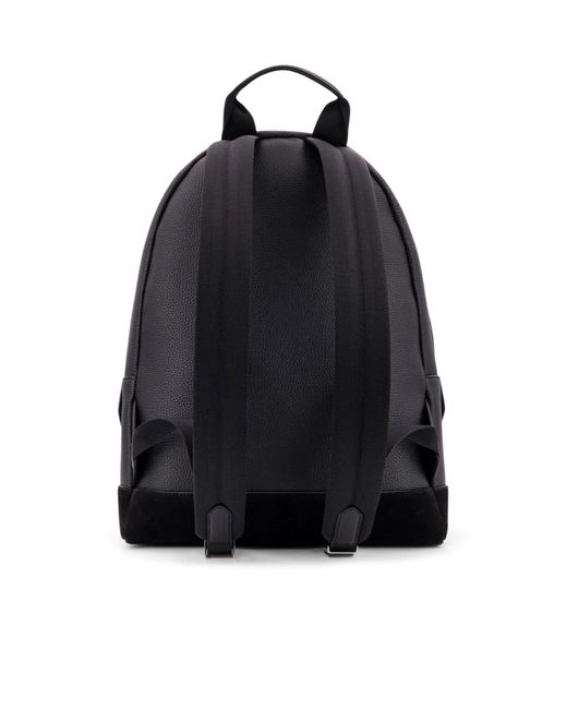 Tom Ford Black Logo Patch Backpack for men