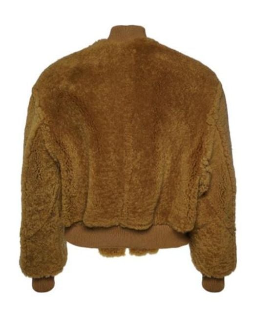 Jacquemus Brown Zippered Leather Jacket