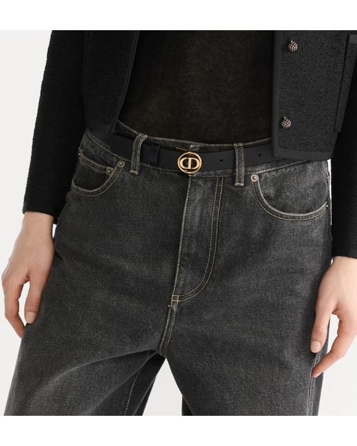 Dior White 30 Montaigne Circled Belt