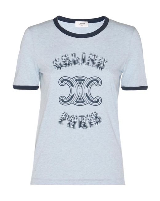 これで決まり!◇CELINE PARIS 70'S Tシャツ◇CELINE Celine Paris 70S T-Shirt in Blue | Lyst