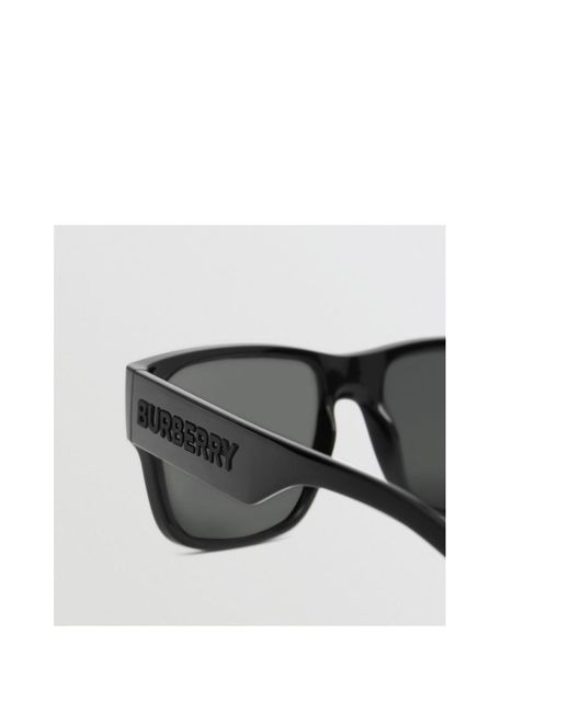 Burberry Gray Logo-Print Sunglasses for men