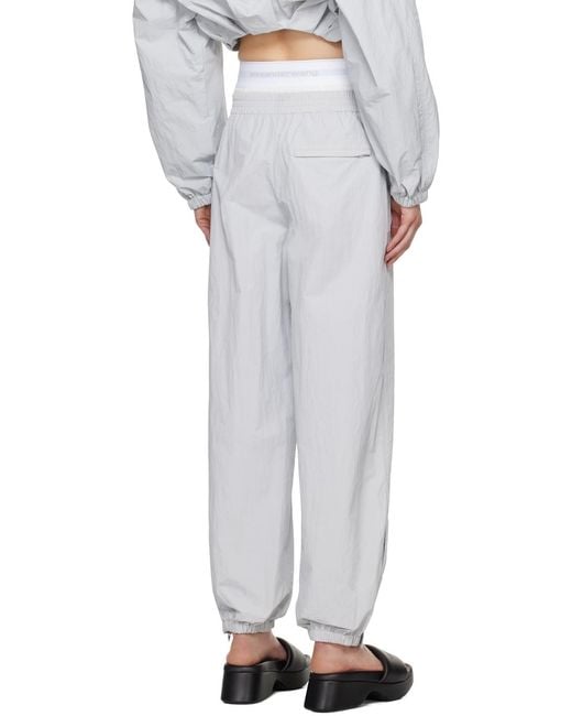 Alexander Wang White Mid-Rise Track Pants