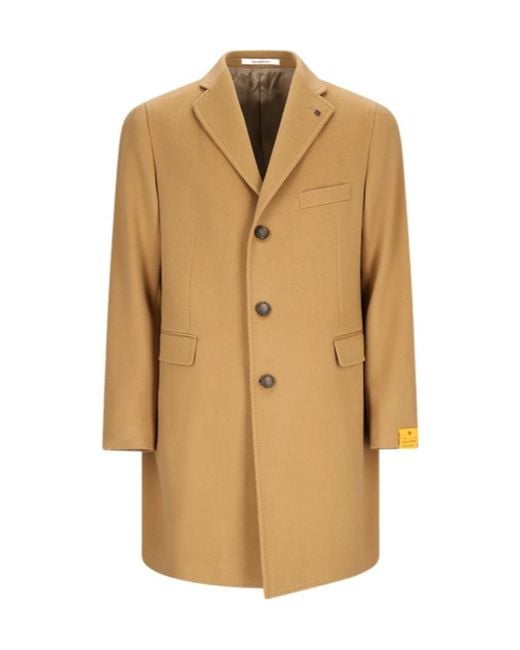 Tagliatore Natural Single-Breasted Coat for men