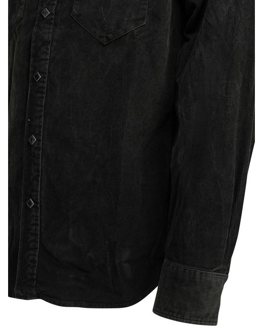 RRL Black Long-Sleeved Shirt for men