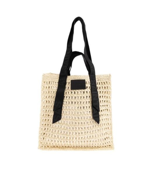 AllSaints Natural Lullah Open Weave Tote Bag