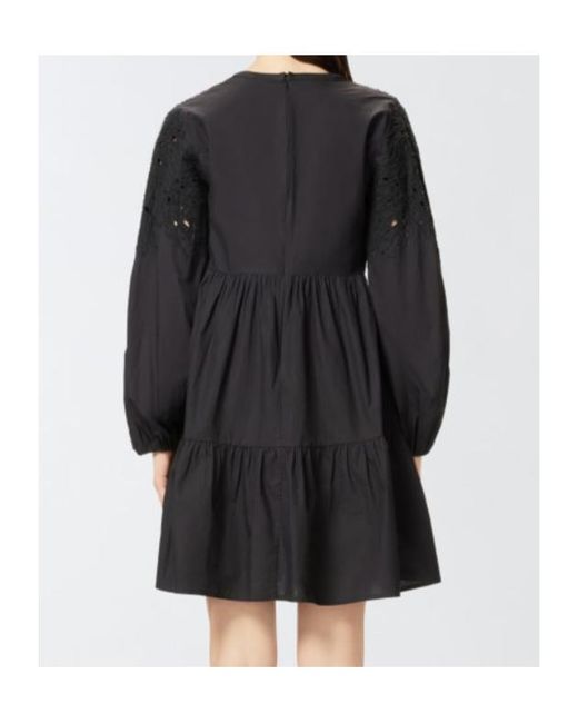 Pinko Black Embellished Openwork Mini Dress