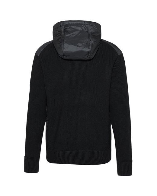 Boss Black Color-Blocked Hooded Jacket for men