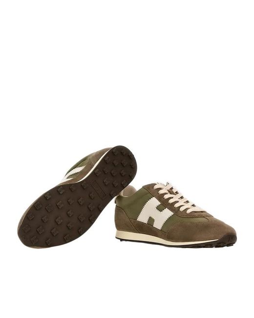 Hogan Brown Athletic Low-Top Sneakers for men